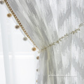 Protetor solar semi-transparente Jacquard Curtain Sheer